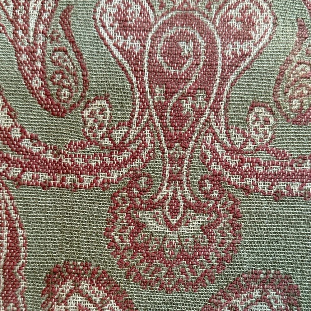 Large, two sided Maroon and Sage Accent Pillows, set of two